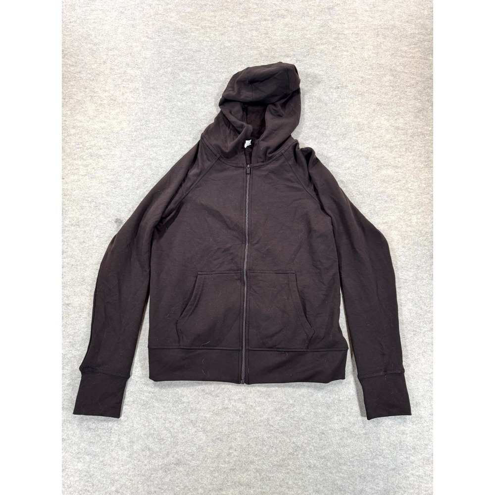 Yogalicious Brushed Terry Forever Jacket Women Medium Black Fleece Lined Stretch